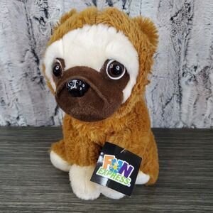Fun Express 8'' Brown Teddy Bear Costume Pug Puppy Dog Stuffed Animals Plush Toy